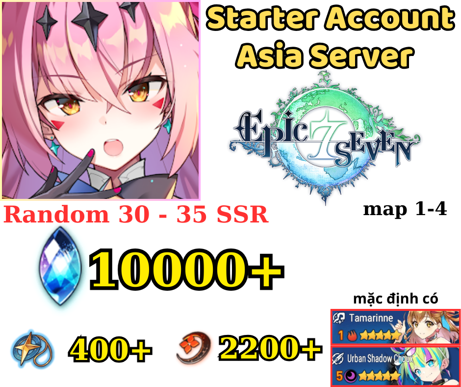 [ASIA]Epic Seven 10k+ Skystone - Urban Shadow Choux + Tamarine 